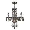 Gatsby Collection 4-Light Chrome with Golden Teak Crystal Chandelier by Worldwide Lighting -Thomas Lighting Sales polished chrome worldwide lighting chandeliers w83126c16 gt 64 1000
