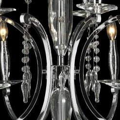 Innsbruck 9-Lights Polished Chrome and Clear Crystal Large 2-Tier Chandelier by Worldwide Lighting 8 Innsbruck 9-Lights Polished Chrome and Clear Crystal Large 2-Tier Chandelier by Worldwide Lighting -Thomas Lighting Sales polished chrome worldwide lighting chandeliers w83155c29 4f 1000