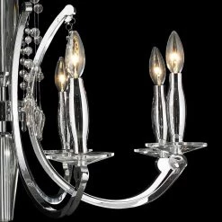 Innsbruck 8-Light Polished Chrome and Clear Crystal Large Chandelier by Worldwide Lighting -Thomas Lighting Sales polished chrome worldwide lighting chandeliers w83155c30 4f 1000