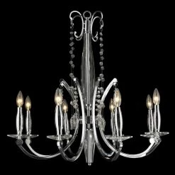 Innsbruck 8-Light Polished Chrome and Clear Crystal Large Chandelier by Worldwide Lighting -Thomas Lighting Sales polished chrome worldwide lighting chandeliers w83155c30 c3 1000