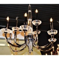 Innsbruck 9-Lights Polished Chrome and Clear Crystal Chandelier by Worldwide Lighting -Thomas Lighting Sales polished chrome worldwide lighting chandeliers w83158c29 1f 1000