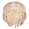 Tempest 4-Light Chrome Crystal Flush Mount with White Organza Shade by Worldwide Lighting 2 Tempest 4-Light Chrome Crystal Flush Mount with White Organza Shade by Worldwide Lighting -Thomas Lighting Sales polished chrome worldwide lighting flush mount lights w33125c12 wso 64 1000
