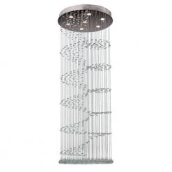 Helix 7-Light Polished Chrome Crystal Ceiling Flush Mount by Worldwide Lighting