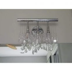Nadia 3-Light Chrome Vanity/Sconce with Clear Crystal by Worldwide Lighting -Thomas Lighting Sales polished chrome worldwide lighting vanity lighting w23110c16 4f 1000