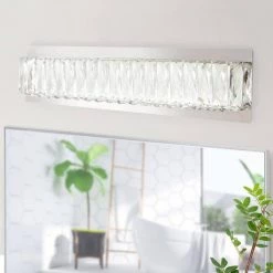 Galaxy 23 in. 1-Light Polished Chrome Vanity Light Wall Light by Worldwide Lighting -Thomas Lighting Sales polished chrome worldwide lighting wall sconces e20002 004 31 1000