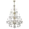 Provence Collection 21-Light Polished Gold Clear Crystal Chandelier by Worldwide Lighting -Thomas Lighting Sales polished gold worldwide lighting chandeliers w83099g38 64 1000