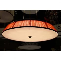 Alice 21-Light Chrome and Clear Crystal LED Pendant with Red String Shade by Worldwide Lighting -Thomas Lighting Sales red shade polished chrome finish worldwide lighting chandeliers w83953c28 rd 1f 1000