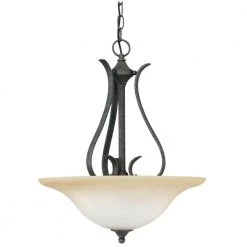 Prestige 3-Light Sable Bronze Hanging Pendant by Thomas Lighting