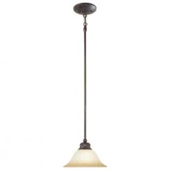 1-Light Sable Bronze Hanging Pendant by Thomas Lighting