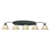 Prestige 5-Light Sable Bronze Wall Vanity Light by Thomas Lighting