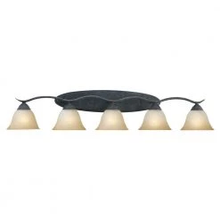 Prestige 5-Light Sable Bronze Wall Vanity Light by Thomas Lighting