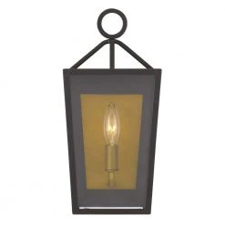 Monterrey 1-Light Satin Brass Outdoor Wall Lantern Sconce by Worldwide Lighting -Thomas Lighting Sales satin brass worldwide lighting outdoor sconces e10029 003 4f 1000