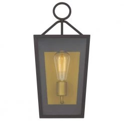 Monterrey 17 in. 1-Light Satin Brass Outdoor Wall Sconce Lamp by Worldwide Lighting -Thomas Lighting Sales satin brass worldwide lighting outdoor sconces e10030 003 1f 1000