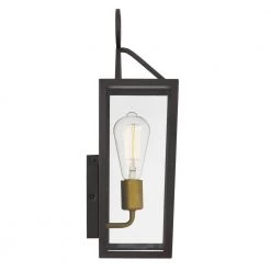 Monterrey 17 in. 1-Light Satin Brass Outdoor Wall Sconce Lamp by Worldwide Lighting -Thomas Lighting Sales satin brass worldwide lighting outdoor sconces e10030 003 44 1000