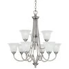 Harmony 9-Light Satin Pewter Chandelier by Thomas Lighting -Thomas Lighting Sales satin pewter thomas lighting chandeliers sl880241 64 1000