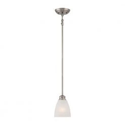 Haven 1-Light Satin Pewter Mini Pendant by Thomas Lighting
