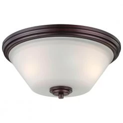 Pittman 2-Light Sienna Bronze Ceiling Flush Mount by Thomas Lighting
