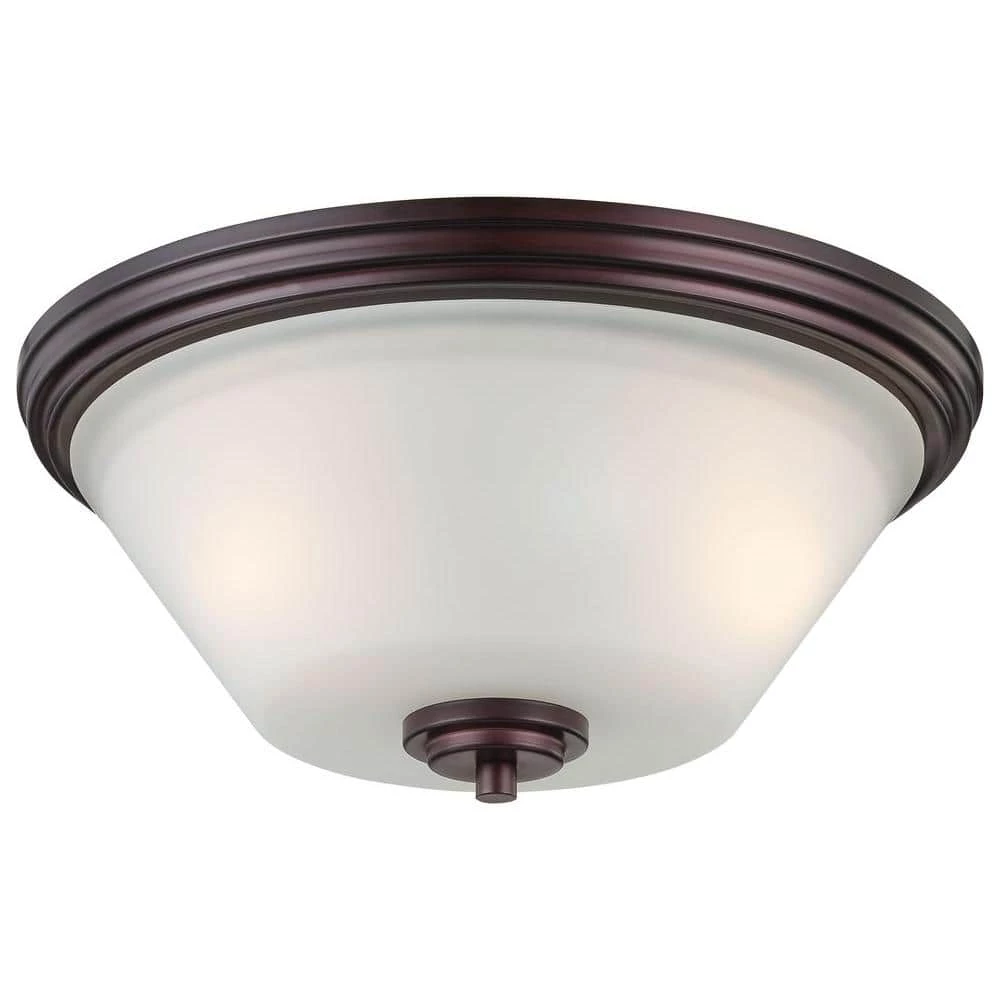 Pittman 2-Light Sienna Bronze Ceiling Flush Mount by Thomas Lighting 3 Pittman 2-Light Sienna Bronze Ceiling Flush Mount by Thomas Lighting