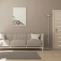 Mantis 66.9 in. Silver Finish Multi-Directional LED Floor Lamp Dimmable Up-Light Tall Standing Torchiere by Worldwide Lighting -Thomas Lighting Sales silver worldwide lighting floor lamps w63443 002 31 1000