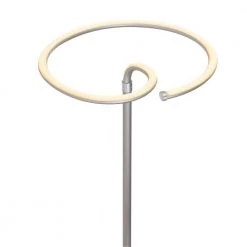 Twizzler 67.52 in. Silver Finish Round LED Bright Light Floor Lamp Dimmable Up-Light Tall Standing Torchiere Lamp by Worldwide Lighting -Thomas Lighting Sales silver worldwide lighting floor lamps w63444 002 1f 1000