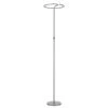 Twizzler 67.52 in. Silver Finish Round LED Bright Light Floor Lamp Dimmable Up-Light Tall Standing Torchiere Lamp by Worldwide Lighting -Thomas Lighting Sales silver worldwide lighting floor lamps w63444 002 64 1000