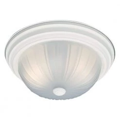 2-Light Textured White Ceiling Flush Mount by Thomas Lighting