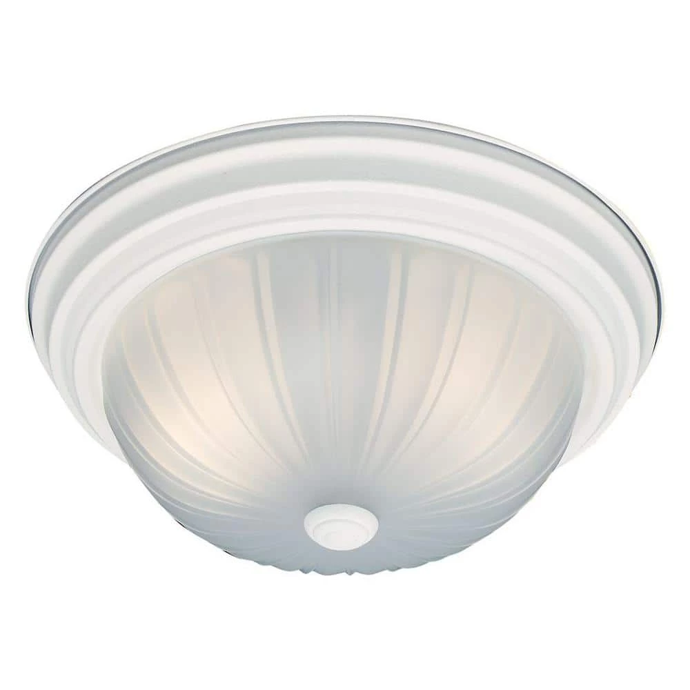 2-Light Textured White Ceiling Flush Mount by Thomas Lighting 3 2-Light Textured White Ceiling Flush Mount by Thomas Lighting