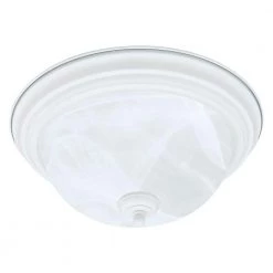 2-Light Textured White Ceiling Flush Mount by Thomas Lighting