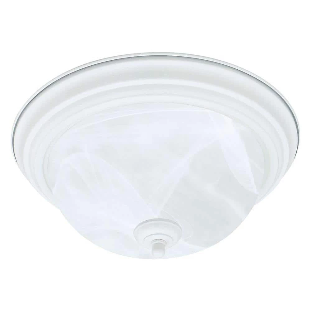 2-Light Textured White Ceiling Flush Mount by Thomas Lighting 3 2-Light Textured White Ceiling Flush Mount by Thomas Lighting
