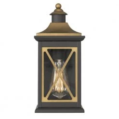 Stonington 1-Light 2-Tone Outdoor Wall Lantern Sconce by Worldwide Lighting -Thomas Lighting Sales two tone worldwide lighting outdoor sconces e10028 003 44 1000