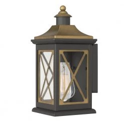 Stonington 1-Light 2-Tone Outdoor Wall Lantern Sconce by Worldwide Lighting
