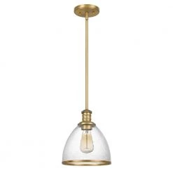 Cloe 9 in. x 9 in. x 10.5 in. 1-Light Vintage Brass Finish Harmer Glass Pendant by Worldwide Lighting -Thomas Lighting Sales vintage brass worldwide lighting pendant lights e80003 010 c3 1000