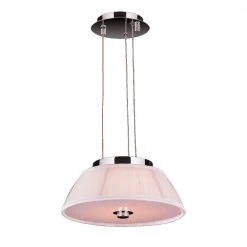 Alice 5-Light Polished Chrome with White Shade LED Pendant by Worldwide Lighting