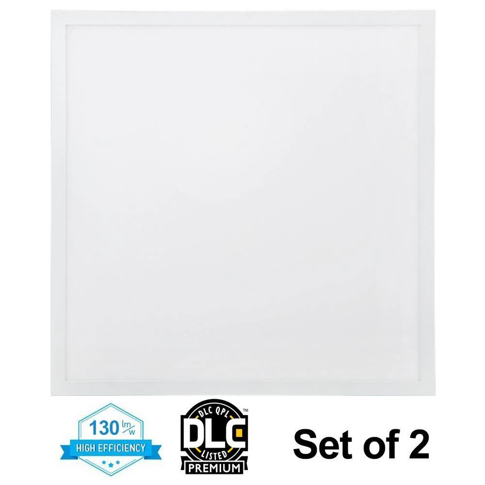 2 ft. x 2 ft. 32-Watt White Integrated LED Edge-Lit Flat Panel T-Bar Grid Recessed Troffer Light by Worldwide Lighting 7 2 ft. x 2 ft. 32-Watt White Integrated LED Edge-Lit Flat Panel T-Bar Grid Recessed Troffer Light by Worldwide Lighting - Image 6